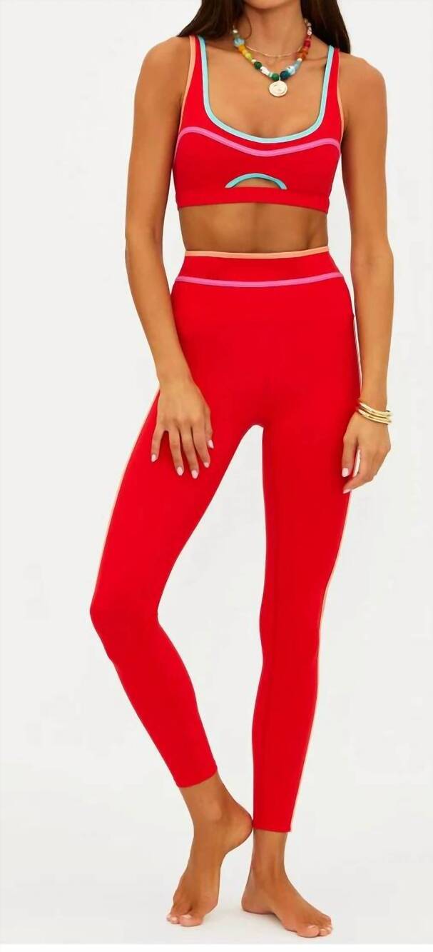 NEW BEACH RIOT solara legging pants in strawberry smoothie matte